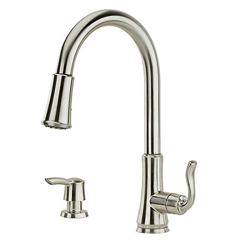 Kitchen Pull-Down Faucet - "Cagney" - Stainless Steel