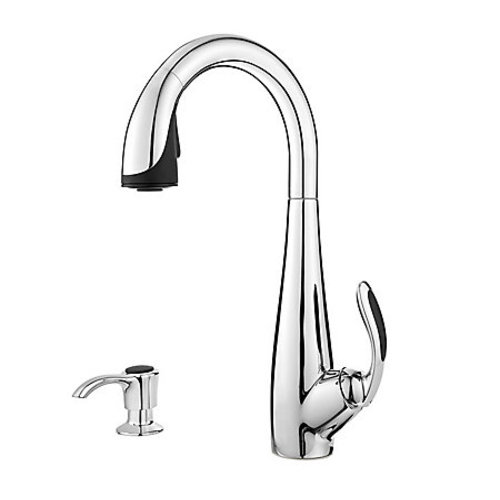 Kitchen Pull-Down Faucet - "Nia" - Chrome and Black