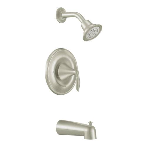 Robinet de baignoire/douche Posi-Temp(MD), « Eva », Nickel brossé - Plomberie brute non incluse