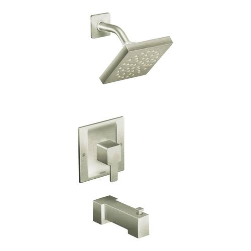 Shower Faucet with Posi-Temp(R) - "90 Degree" - Brushed Nickel- Rough plumbing not included