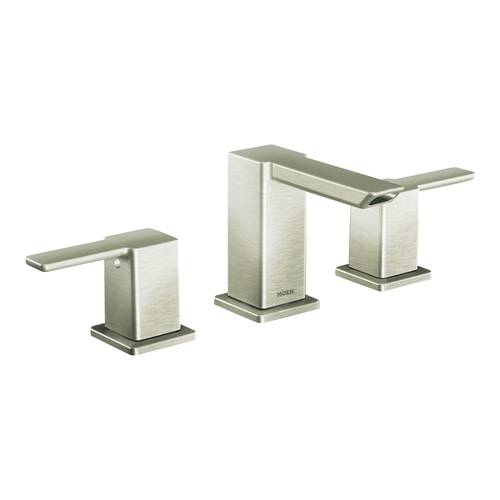 Two-Handle Bathroom Faucet - "90 Degree" - Brushed Nickel - Rough plumbing not included