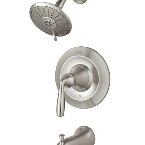 Tub and Shower Faucet - "Iyla" - Brushed Nickel - Rough plumbing not included