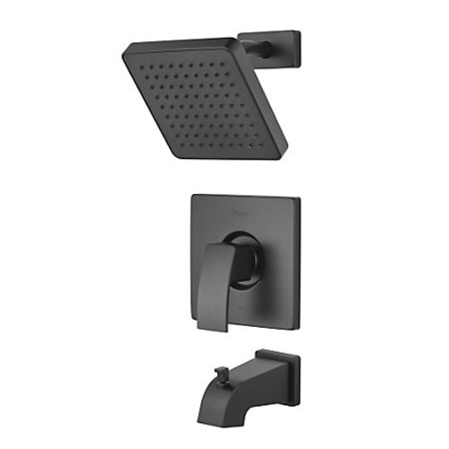 Tub and Shower Faucet - "Kenzo" - Matte Black - Rough plumbing not inclued
