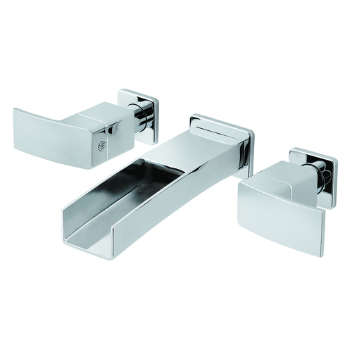 2-Handle Wallmount Bath Faucet - "Kenzo" - Chrome - Rough plumbing not included