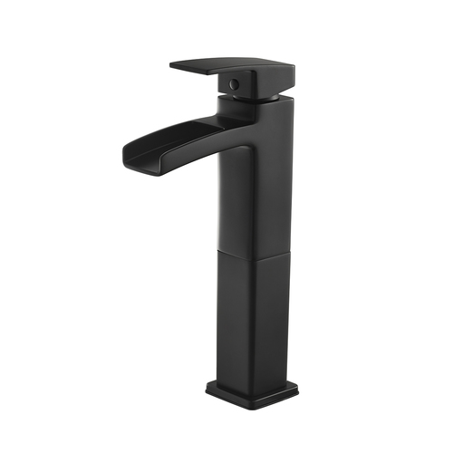 Robinet lavabo vasque 1 poignée « Kenzo », noir mat