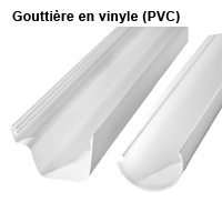 Gouttiere en vinyle (PVC)