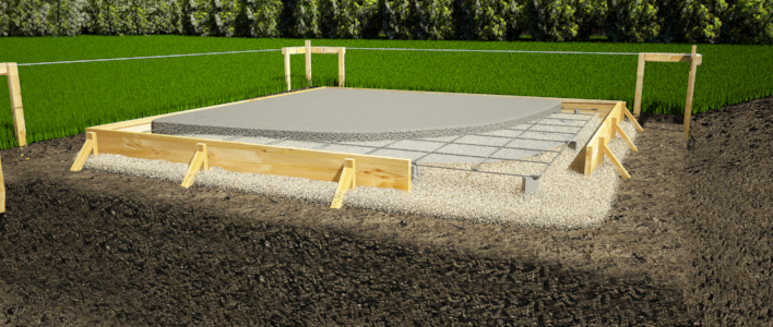 Build a slab shed base Bahrully