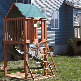 Plan the construction of a kids playground structure ...