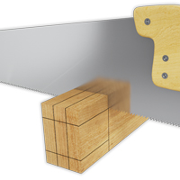 Saw along the line indicating the tenon’s depth