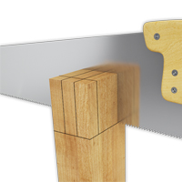Cut along the lines up to the line indicating the tenon’s length