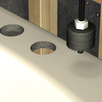 Drill the holes in the bathtub