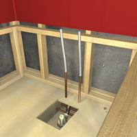 Connect the PEX tubing to the water supply lines 