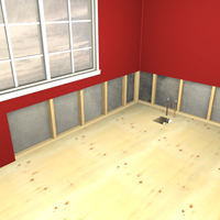 Remove the existing wall covering below  to expose the bare structure