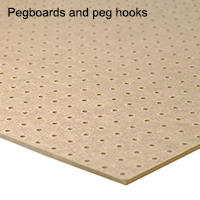 Pegboards and peg hooks