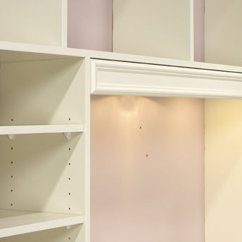 Close-up of entertainment center - lighting