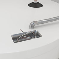 Tighten the conduit connector’s screws to the tank.