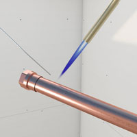 Solder the cold water entrance pipe