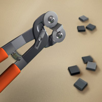 Cut the mosaic tiles with a tile nipping tool