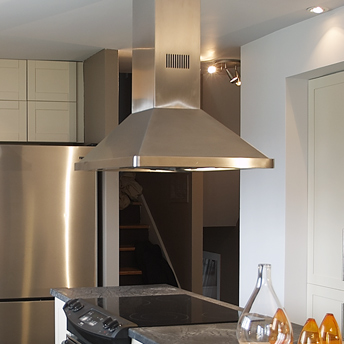 Designer suspended rangehood