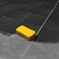 Use a damp sponge to remove the excess grout 