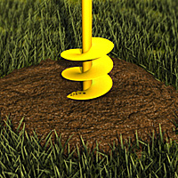 Use a posthole auger to dig your holes.