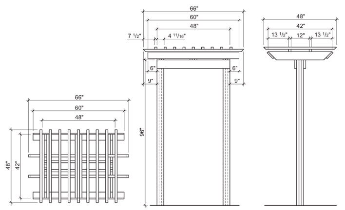 Élévation arche pergola
