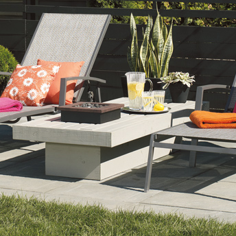 A patio coffee table adds style and functionality to any patio or deck