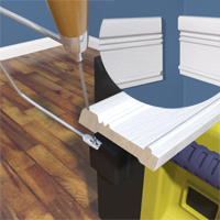 A coping saw helps make perfect corners.