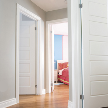 Build a doorframe and install an interior door slab