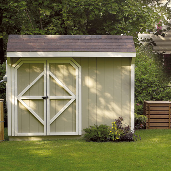 Build a sturdy foundation for your wooden shed.