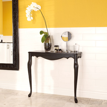 Lovely and easily made wall-mounted console table 
