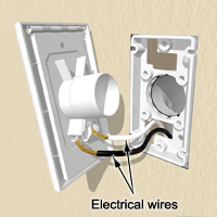 Connect the low voltage wires to the backside of the inlet valve.