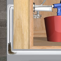 Unclog the drain using a plumber’s auger