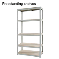 Freestanding shelves
