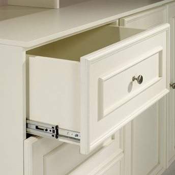 Close-up of entertainment center - drawer