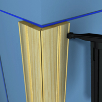 Apply a wavy line of adhesive along the back and drive the nails through the tongue of the wainscot board.