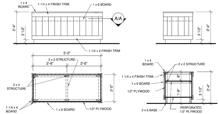 Garden Planter Box Construction Trammel414