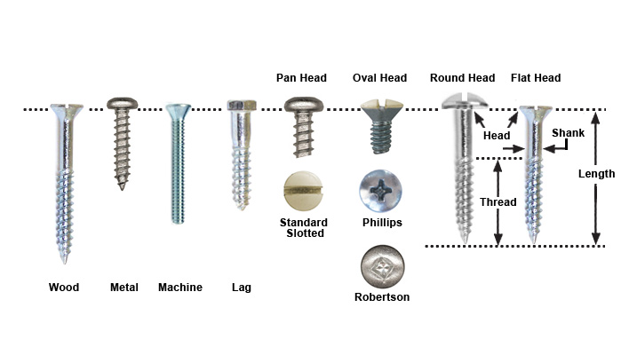wood screw types