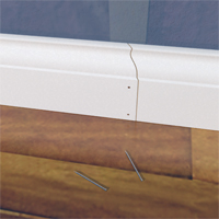 Splice two baseboards with a scarf joint