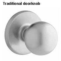 Traditional doorknob