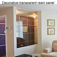 Decorative-transparent-resign-wall-cladding