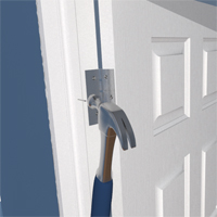 Doorstop is installed to provide support for the door slab.