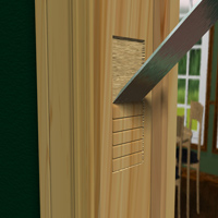 Chisel a recess for the faceplate on the door jamb