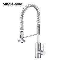 Single-hole faucet for a kitchen sink  