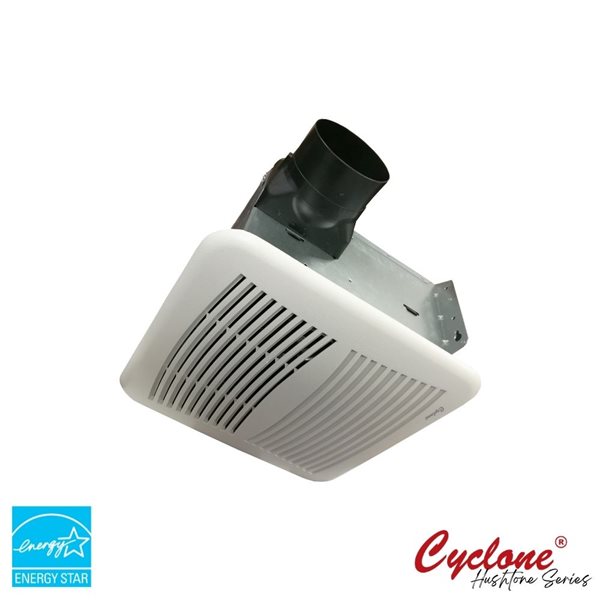 Cyclone Rona CYCLONE Ventilateur de salle de bain avec humidistat blanc cassé grille ...