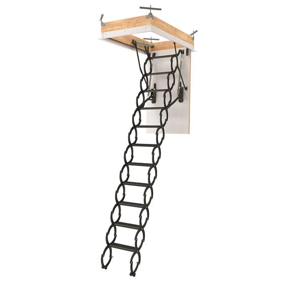 Fakro Scissor Attic Ladder 22.5" x 54" Steel Gray 66822 RONA