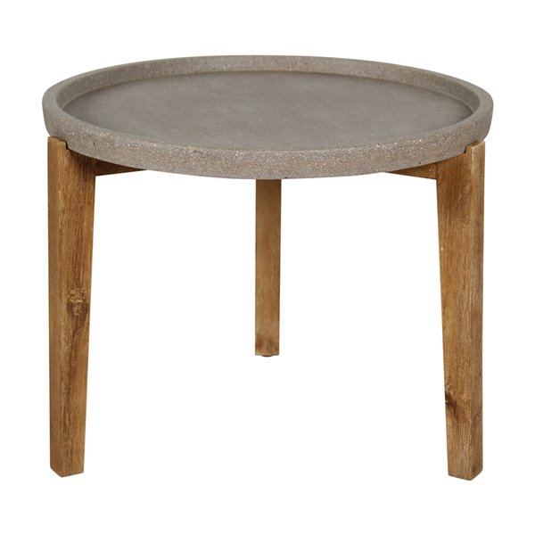 Lh Imports Round Patio And Garden Table, Small Round Wood Garden Table