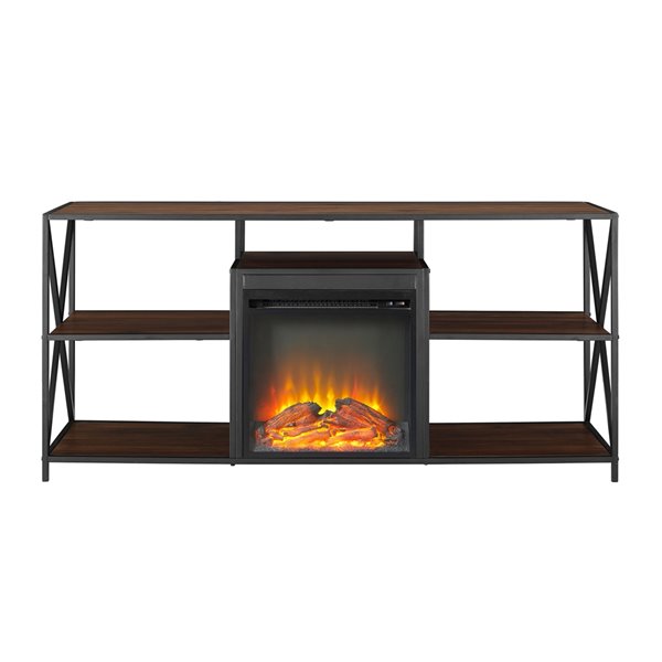 Walker Edison Industrial Fireplace TV Stand - 60-in x 26 ...