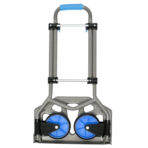 Chariot De Transport Pliable Avec Poignée Réglable - Capacité 60 Kg - Pliable Compact Pour Voiture, Courses, Déménagement