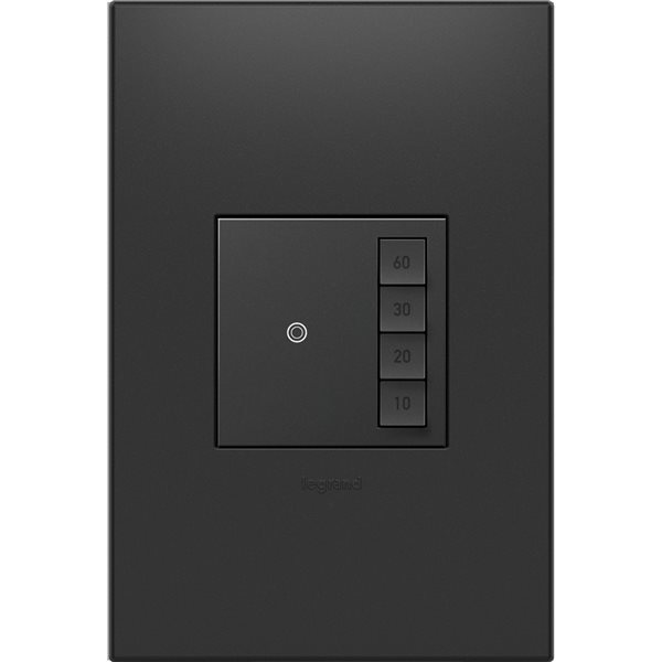 Legrand adorne 15 A Single-Pole/3-Way Illuminated Graphite Touchless ...